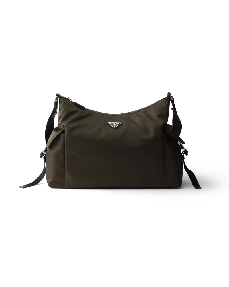 Prada Explore Tasche Aus Re-nylon Und Leder , Herren, Waldgrün Waldgrün
