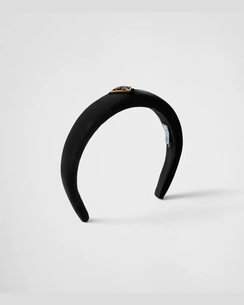 Prada Headband aus Samt Schwarz