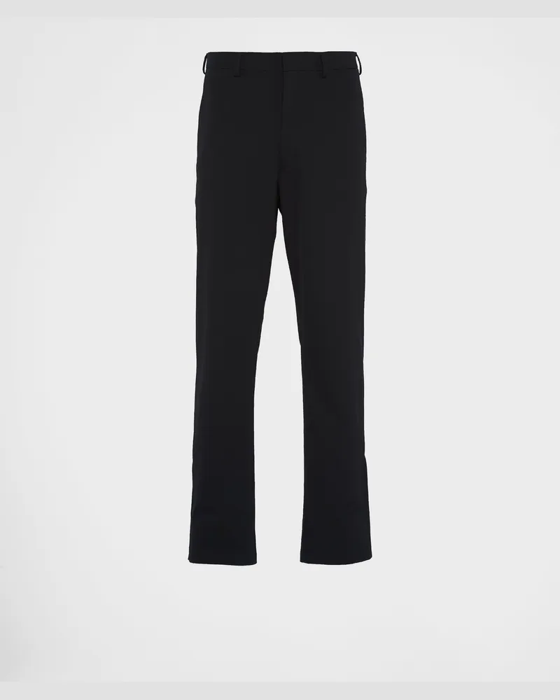 Prada Hose aus Stretch-Funktionsgewebe Schwarz