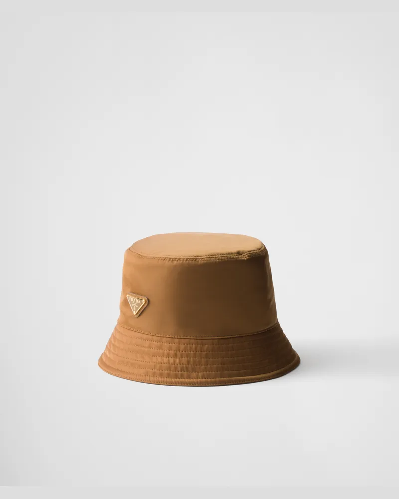 Prada Fischerhut aus Re-Nylon Brandy