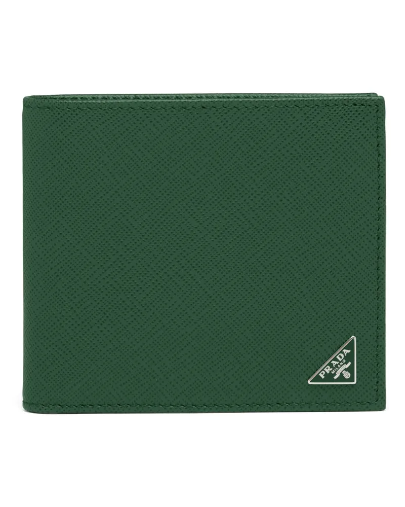 Prada Portemonnaie Aus Leder, Herren, Smaragdgrün Smaragdgrün