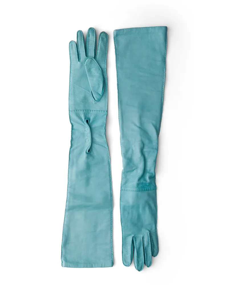 Prada Lederhandschuhe, Damen, Anis, Größe 7 Anis