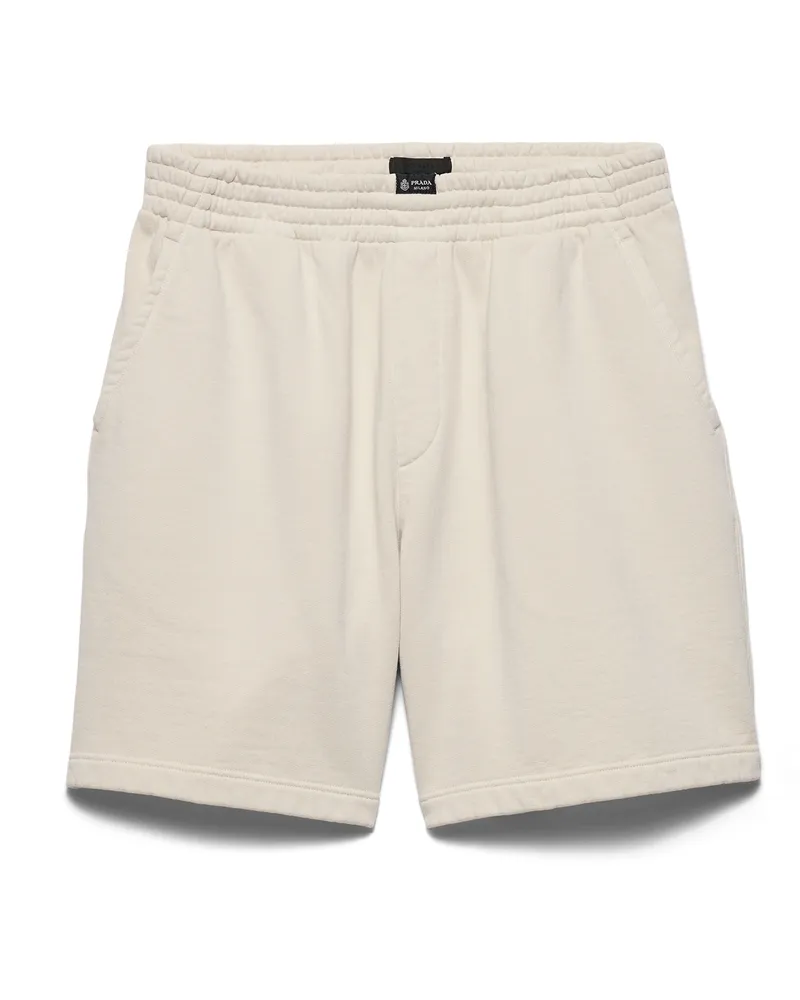 Prada Bermudas Aus Baumwolle, Herren, Kalkweiss, Größe Kalkweiss