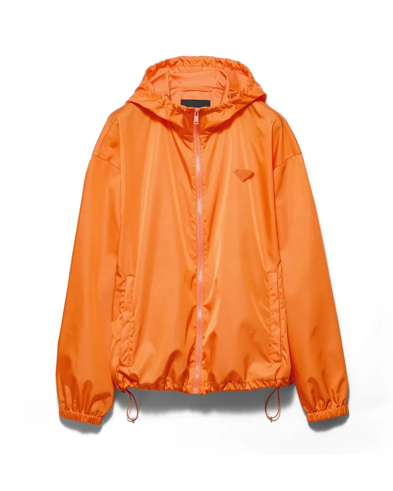 Prada Regenjacke Aus Re-nylon, , Orange, Größe Orange