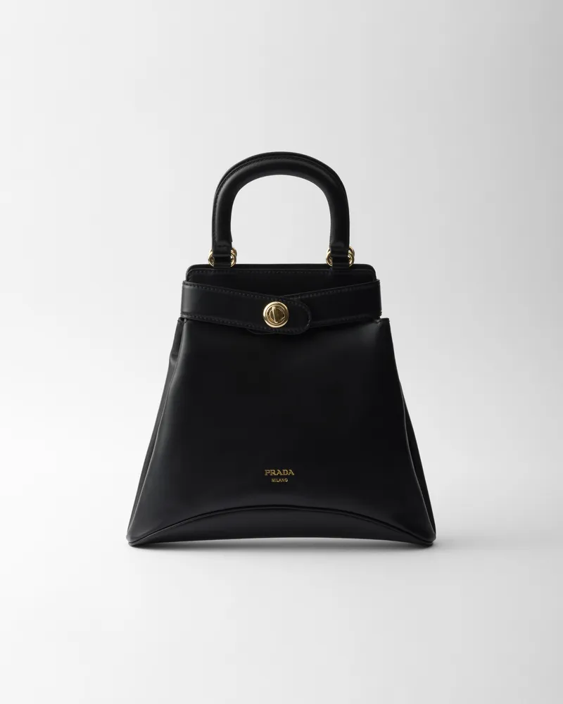 Prada Mittelgroße  Carey Tasche aus Leder Schwarz