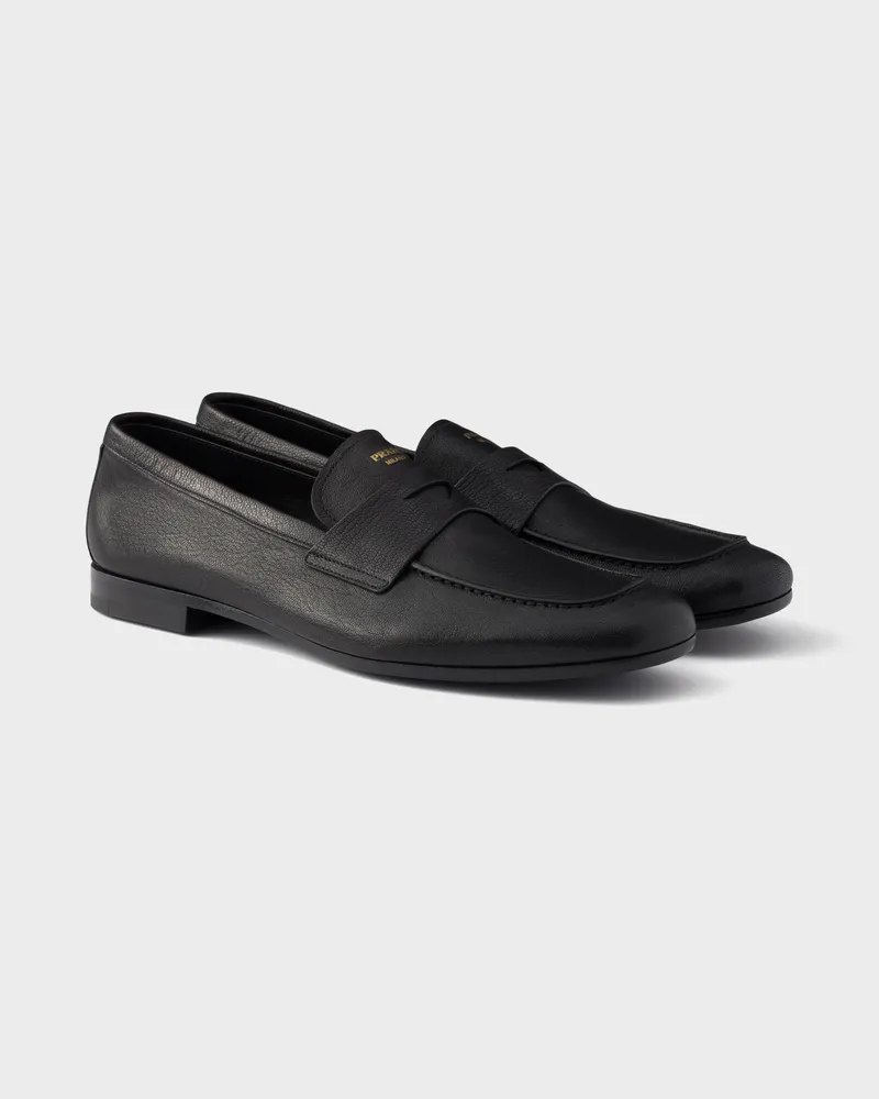 Prada Loafer aus Leder Schwarz