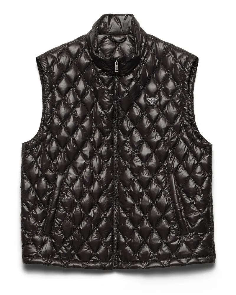 Prada Funktionsgewebe-daunenweste, Herren, Blau, Größe Blau