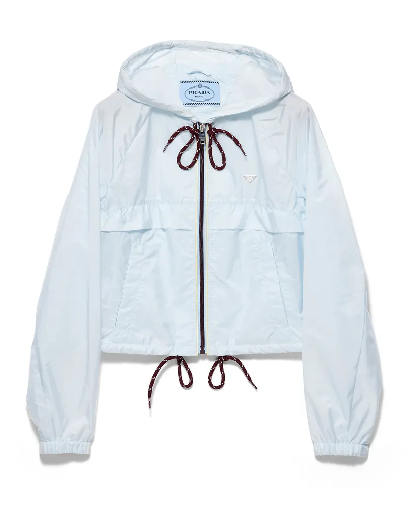 Prada Jacke Aus Leichtem Re-nylon, Damen, Kristall, Größe Kristall