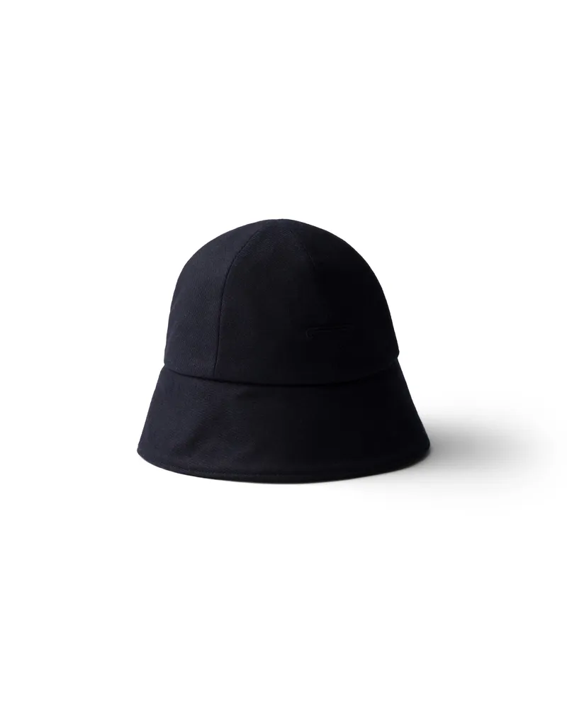 Prada Hut Aus Re-wool, Damen, Blau, Größe Blau