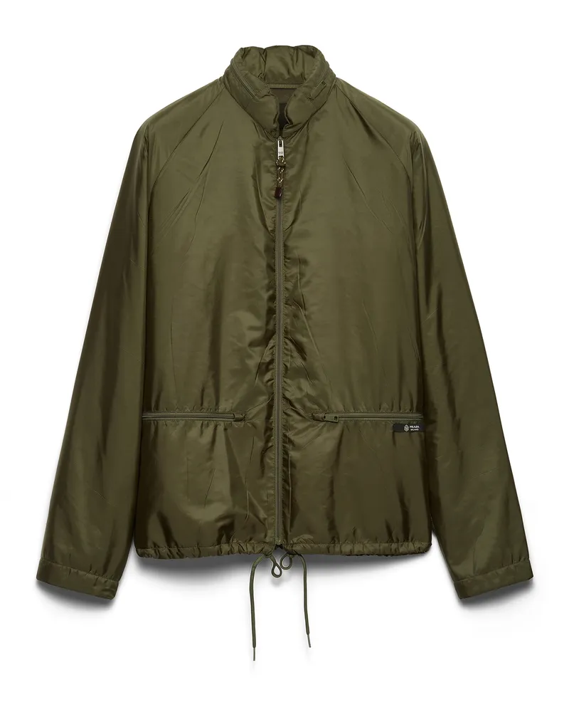 Prada Kapuzenjacke Aus Re-nylon, Herren, Waldgrün, Größe Waldgrün