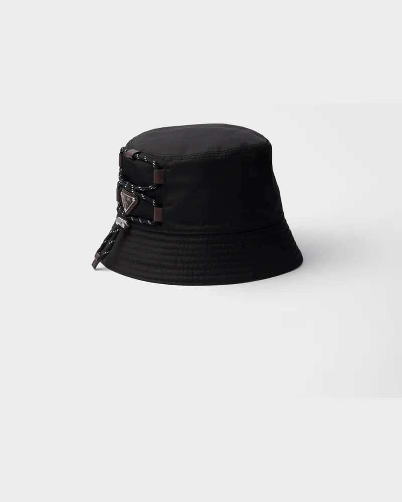 Prada Speedrock Fischerhut aus Re-Nylon Schwarz