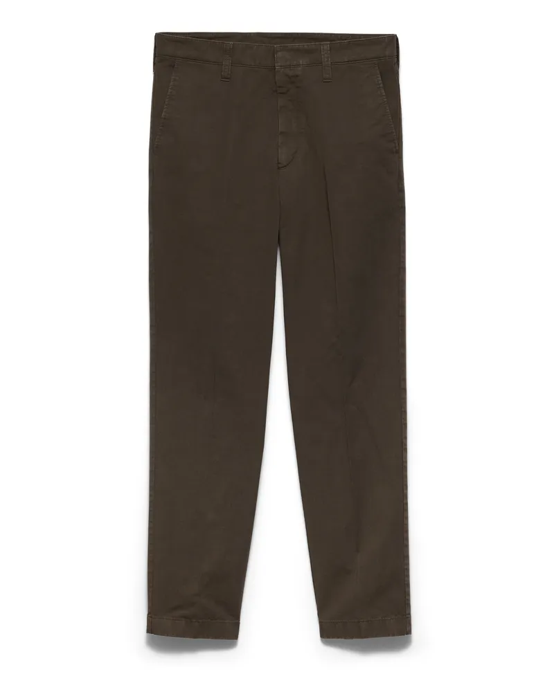 Prada Garment-dyed-hose Aus Baumwolle, Herren, Schwammgrün, Größe Schwammgrün