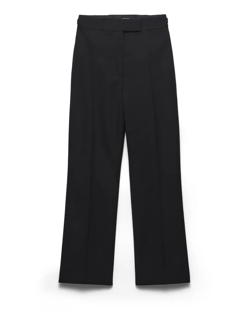 Prada Kompakte Hose Aus Gabardine, Damen, Schwarz, Größe Schwarz