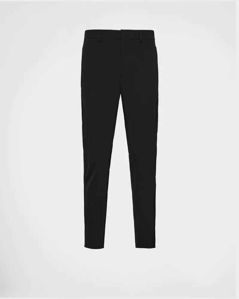 Prada Hose aus Stretch-Funktionsgewebe Schwarz