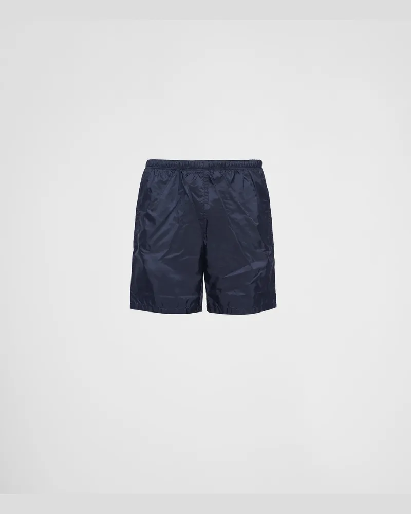 Prada Badehose aus Re-Nylon Blau