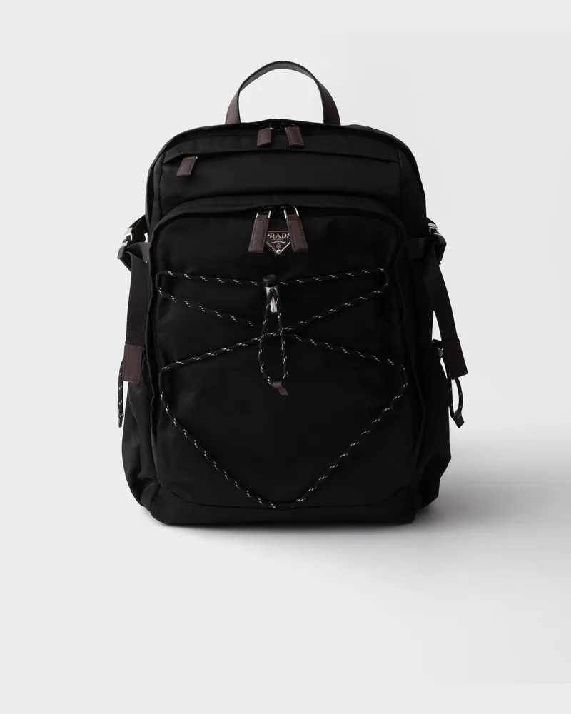 Prada Speedrock Rucksack aus Re-Nylon und Leder Schwarz