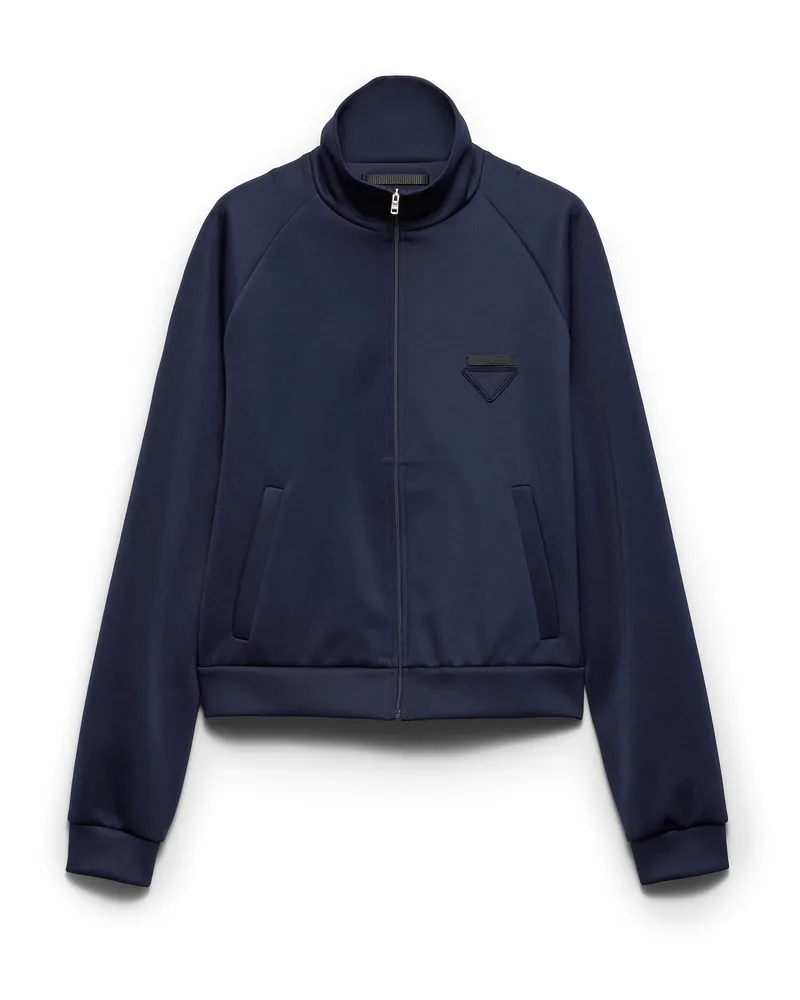 Prada Jacke Aus Funktionsgewebe Mit Reißverschluss, Herren, Blau, Größe Blau