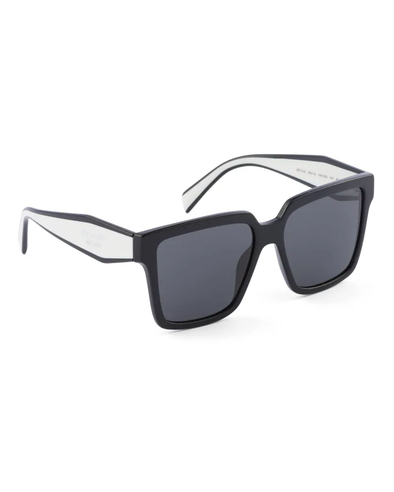 Prada Sonnenbrille Mit  Logo, Damen, Gläser In Schiefergrau Gläser