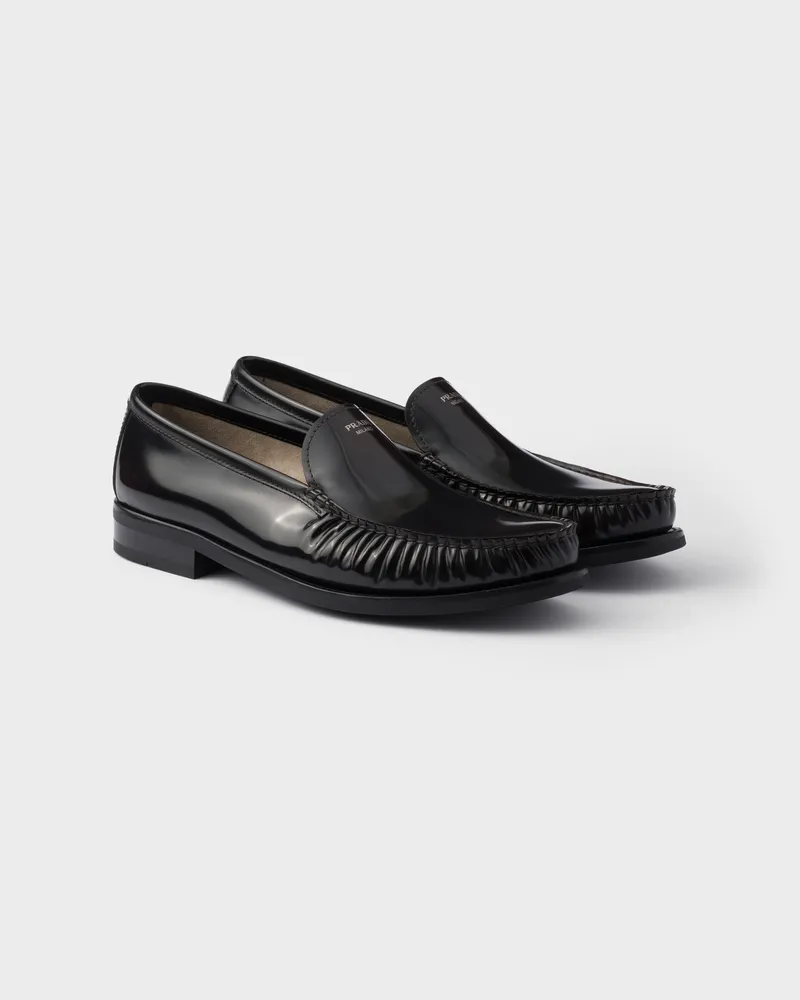 Prada Loafer aus gebürstetem Leder Sienna