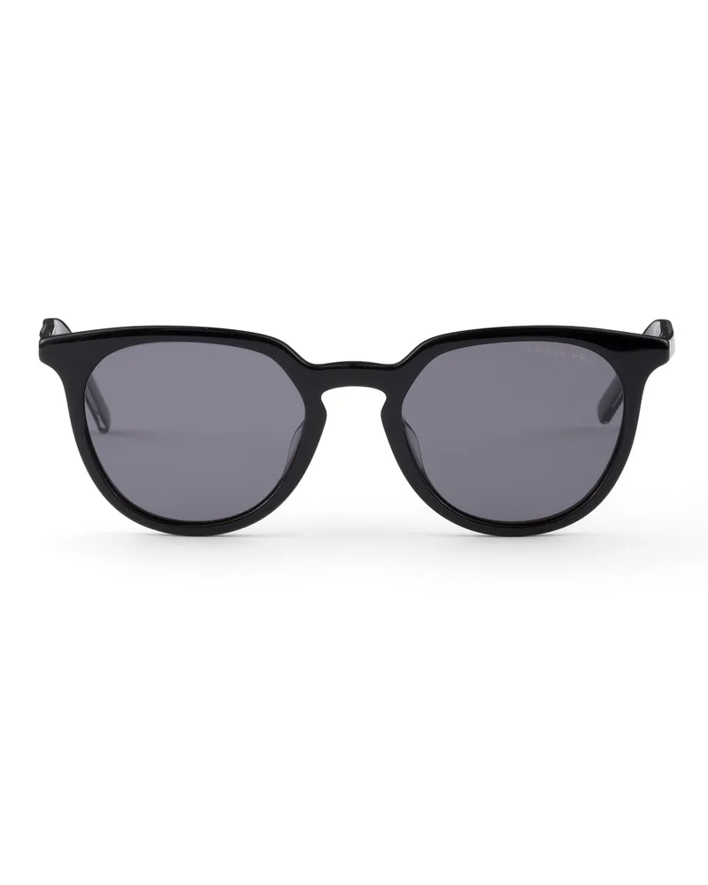 Prada Sonnenbrille Mit Der Ikonischen Metallplakette, Herren, Polarisierte Gläser In Schwarz Polarisierte