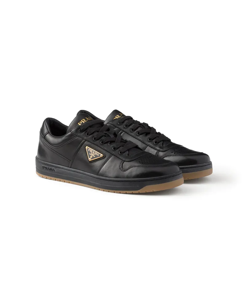 Prada Downtown Sneaker Aus Nappa-leder, Herren, Schwarz, Größe 13 Schwarz