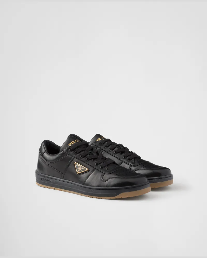 Prada Downtown Sneaker aus Nappa-Leder Schwarz