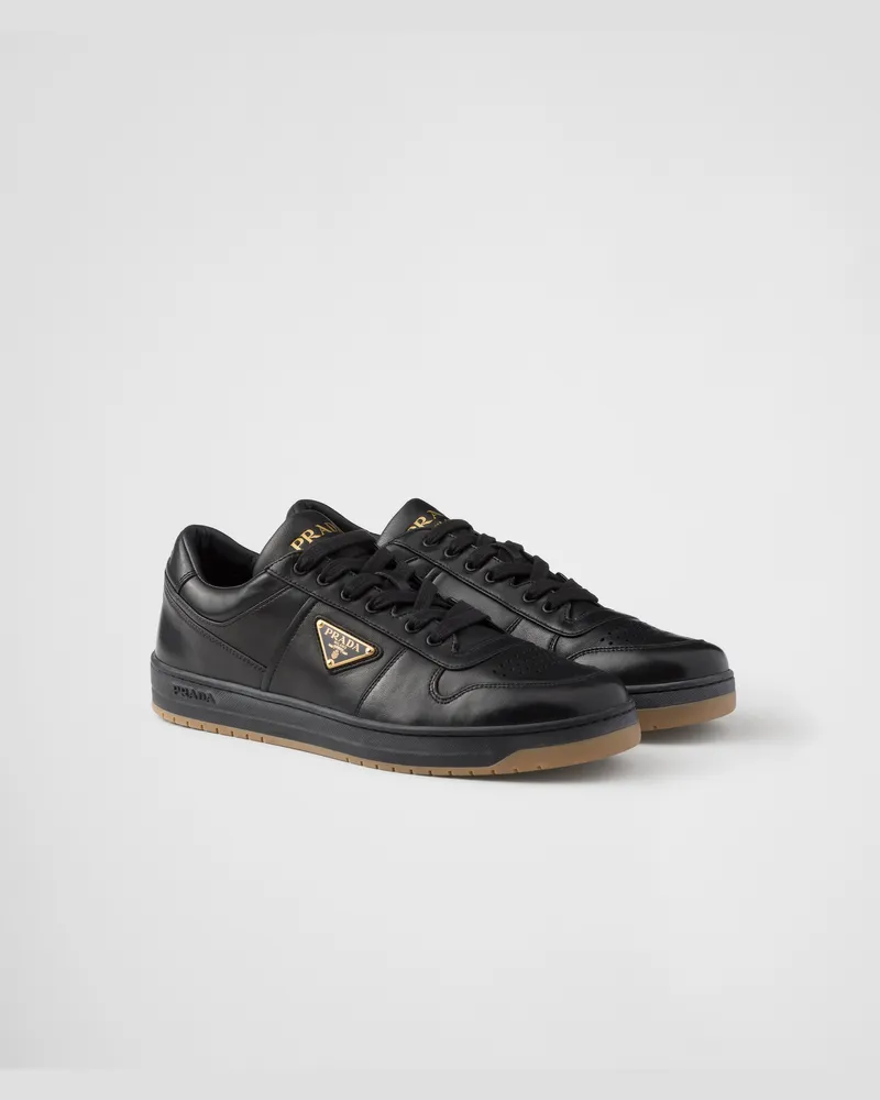 Prada Downtown Sneaker Aus Nappa-leder, Herren, Schwarz, Größe 13 Schwarz