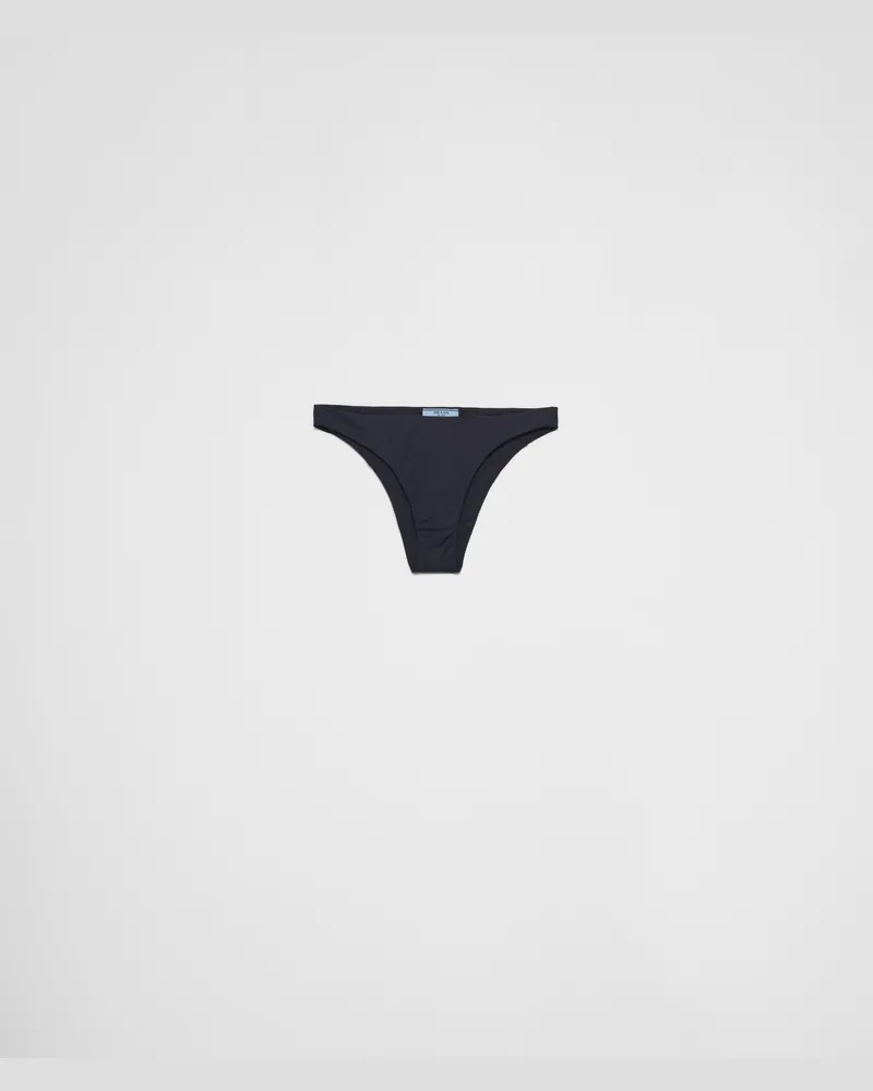 Prada Bikini-Unterteil aus Rippstrick Blau