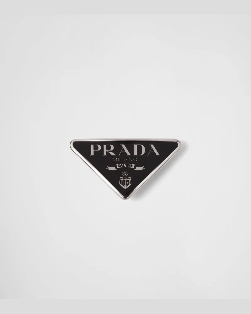 Prada Haarspange Aus Metall, Damen, Schwarz Schwarz