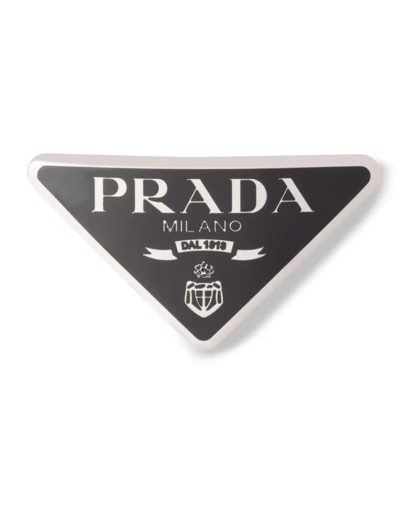 Prada Haarspange Aus Metall, Damen, Schwarz Schwarz