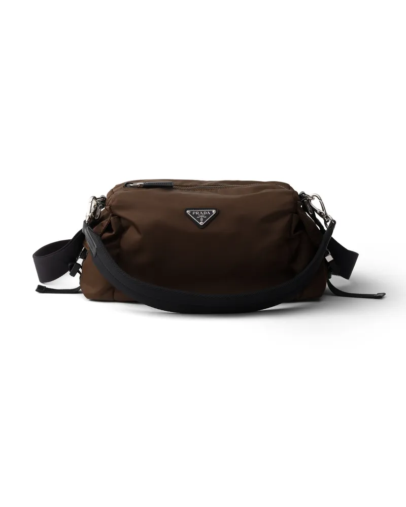 Prada Explore Tasche Aus Re-nylon Und Leder , Herren, Sienna Sienna