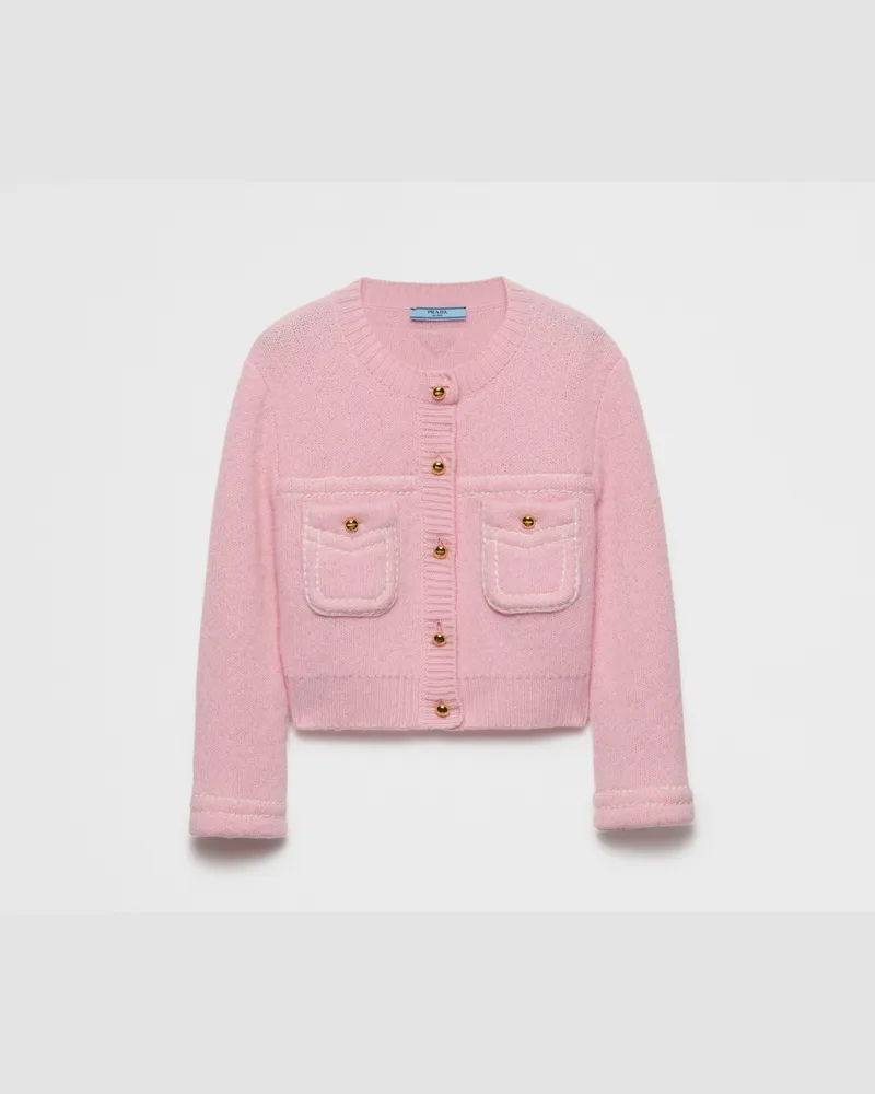 Prada Strickjacke aus Kaschmir Rosa