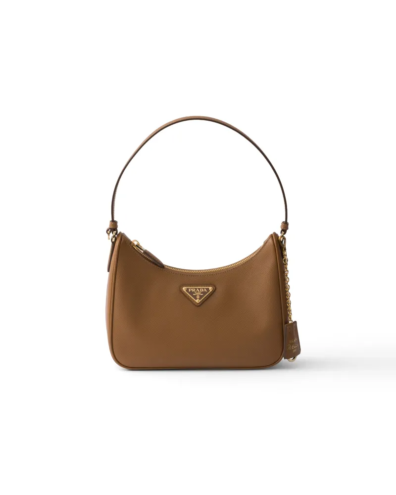 Prada Re-edition 2005 Saffiano Leather Mini-bag, Damen, Karamell Karamell