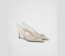 Slingback-Pumps aus Lackleder