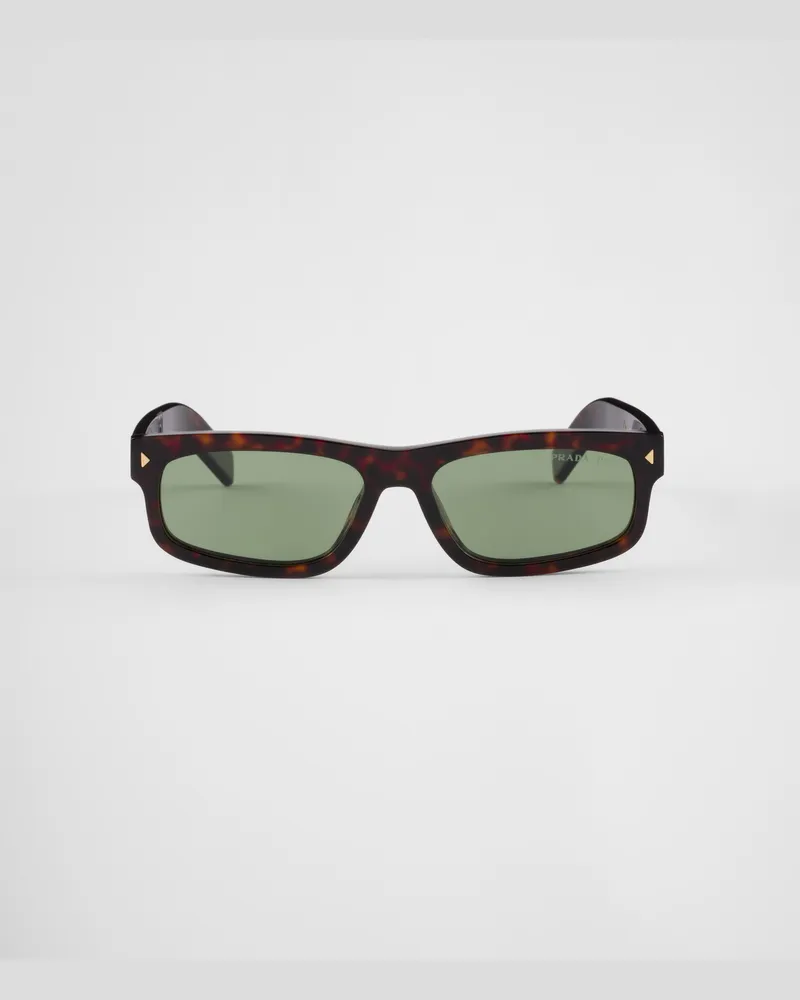 Prada Sonnenbrille mit der ikonischen Plakette aus Metall Gläser