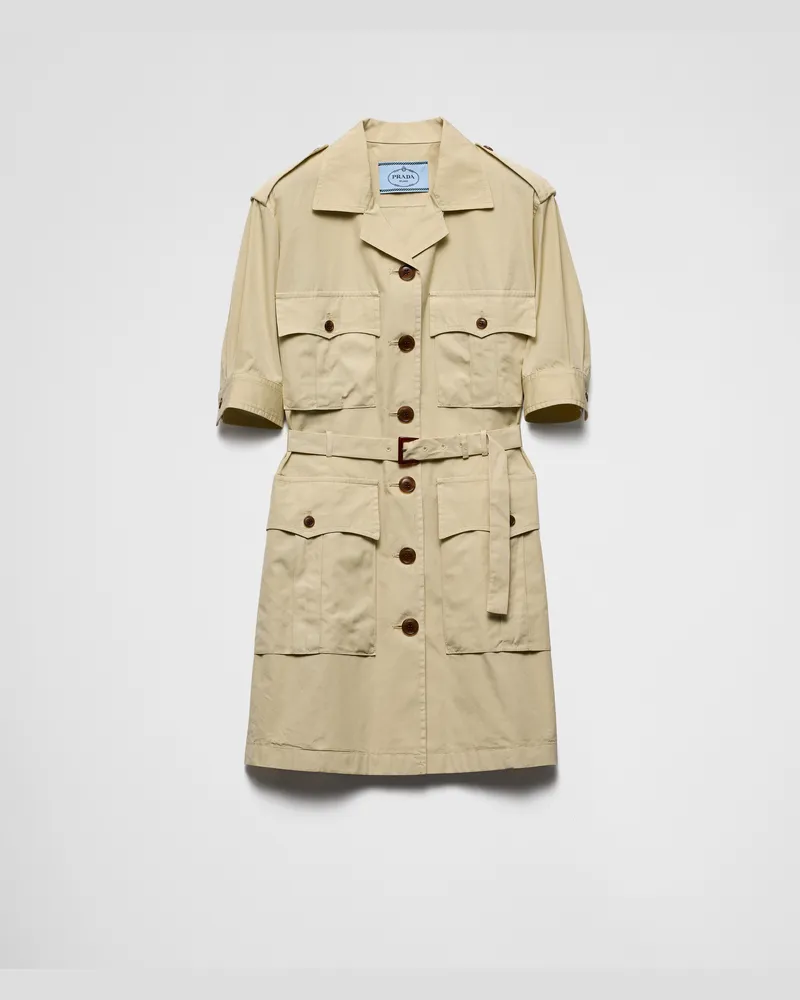 Prada Minikleid aus Popeline Natur