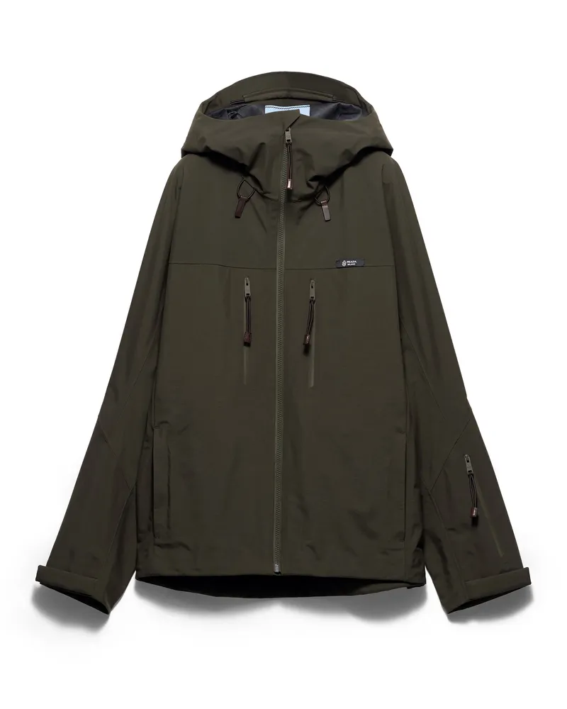 Prada Jacke Aus Funktionsgewebe, Damen, Selva Grün, Größe Selva