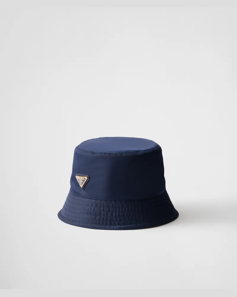 Prada Fischerhut aus Re-Nylon Ostseeblau