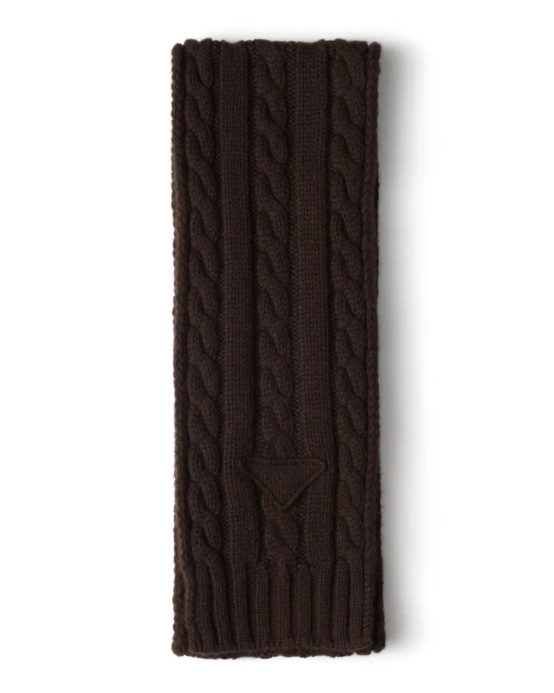 Prada Schal Aus Kaschmir, Herren, Dunkelbraun Dunkelbraun