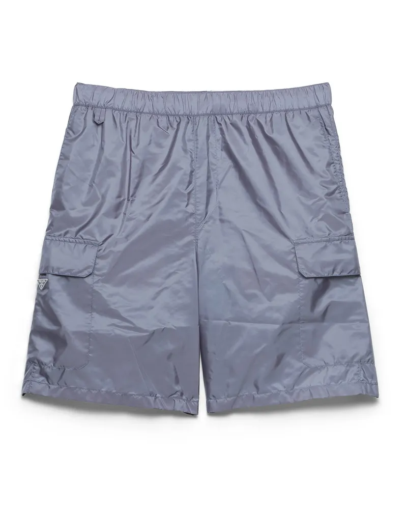 Prada Badehose Aus Re-nylon, Herren, Blaugrau, Größe Blaugrau