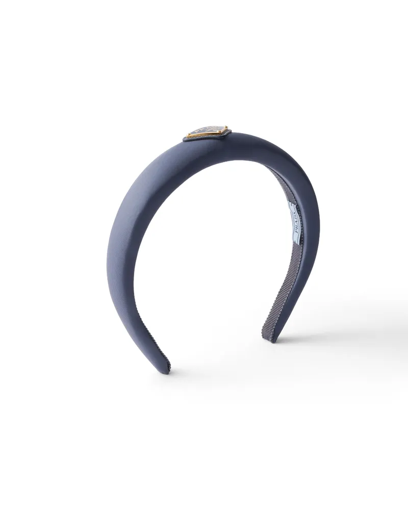 Prada Headband Aus Re-nylon, Damen, Aviation/blau Aviation