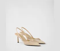 Slingback-Pumps aus Meshgewebe