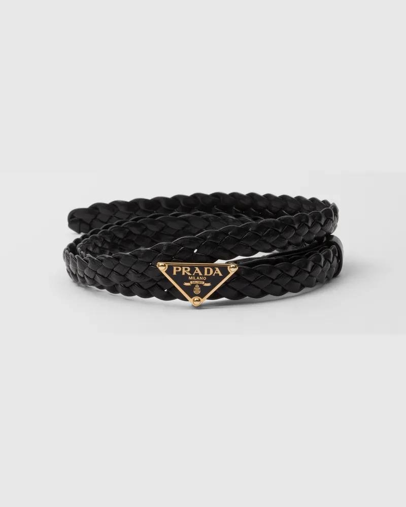 Prada Gürtel aus Nappa-Leder Schwarz
