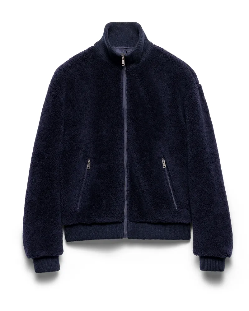 Prada Jacke Aus Wollgemisch, Herren, Marineblau, Größe Marineblau