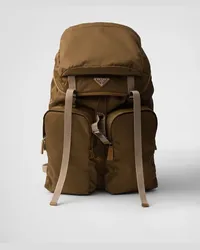 Prada Rucksack aus Re-Nylon und Leder Korkbeige