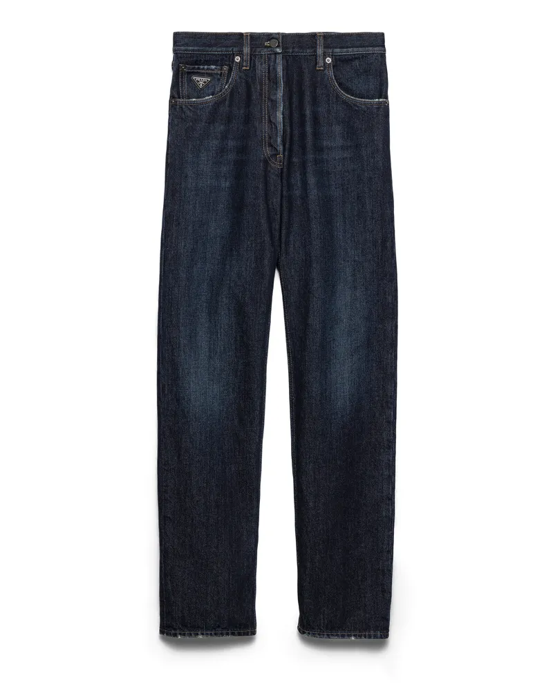 Prada Five-pocket-jeans Aus Denim, Damen, Blau, Größe Blau