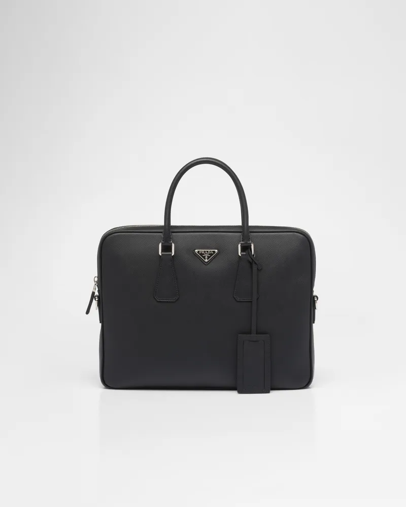 Prada Leder Aktentasche Schwarz
