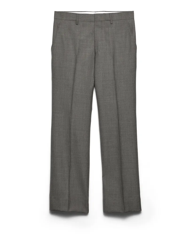 Prada Hose Aus Wolle, Herren, Grau, Größe Grau