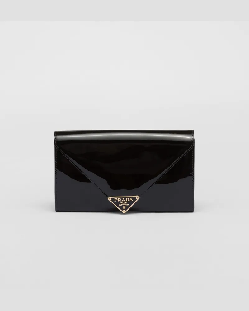 Prada Mini Bag aus Lackleder Schwarz