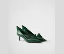 Pumps aus gebürstetem Leder